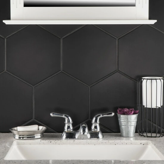 Best Pirce β€οΈ Merola Tile Textile Hex Black 8.63" X 9.86" Porcelain Floor And Wall Tile π 1 Best Pirce β€οΈ Merola Tile Textile Hex Black 8.63" X 9.86" Porcelain Floor And Wall Tile π