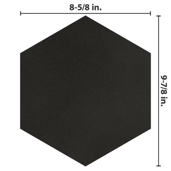 Best Pirce β€οΈ Merola Tile Textile Hex Black 8.63" X 9.86" Porcelain Floor And Wall Tile π 4 Best Pirce β€οΈ Merola Tile Textile Hex Black 8.63" X 9.86" Porcelain Floor And Wall Tile π - Image 4