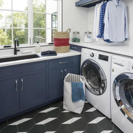 New βοΈ Merola Tile Peak Hex Blanco Encaustic 8.63" X 9.86" Porcelain Floor And Wall Tile β€οΈ - Image 7