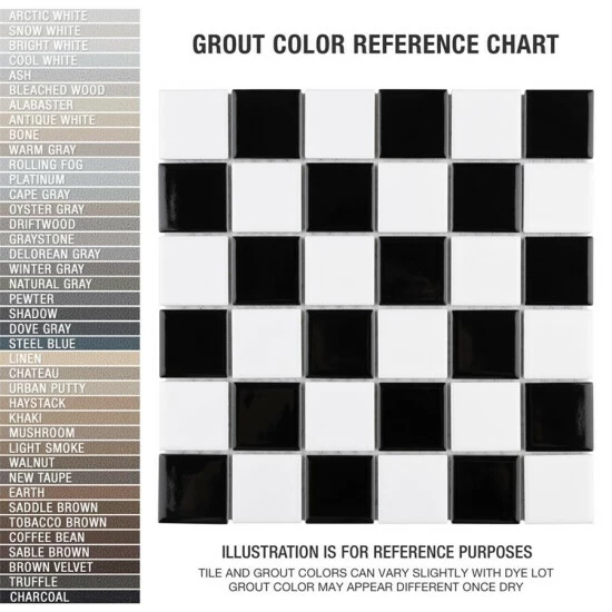 Cheap π€© Merola Tile Metro Quad Checkerboard Glossy Black W/ Cool White 11.75" X 11.75" Porcelain Mosaic Tile β¨ - Image 5