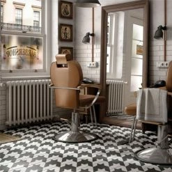 Best Pirce 👏 Merola Tile Caprice Tweed Black And White Encaustic 7.86" X 7.86" Porcelain Floor And Wall Tile 🛒