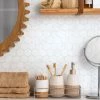 Discount 🥰 Merola Tile Carrione 2" Hex Matte Carrara 11-1/8" X 12-5/8" Porcelain Marble Look Tile - Case (10 Tiles) ⭐