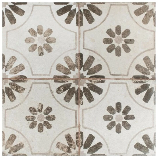 Buy π Merola Tile 17.63 In. X 17.63 In. Royals Blume Nero Ceramic Floor And Wall Tile (5 Tiles/11.02 Sqft.) π₯ - Image 2