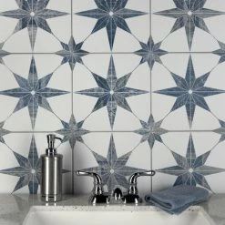 Best Pirce ✨ Merola Tile Cassis Stella Blue 9.75" X 9.75" Porcelain Floor And Wall Tile 🎁