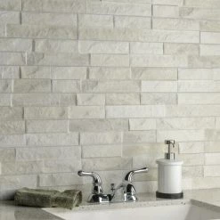 Flash Sale 😀 Merola Tile Ordino White 3-1/4" X 17-1/2" Porcelain Wall Tile - Case (24 Tiles) 💯