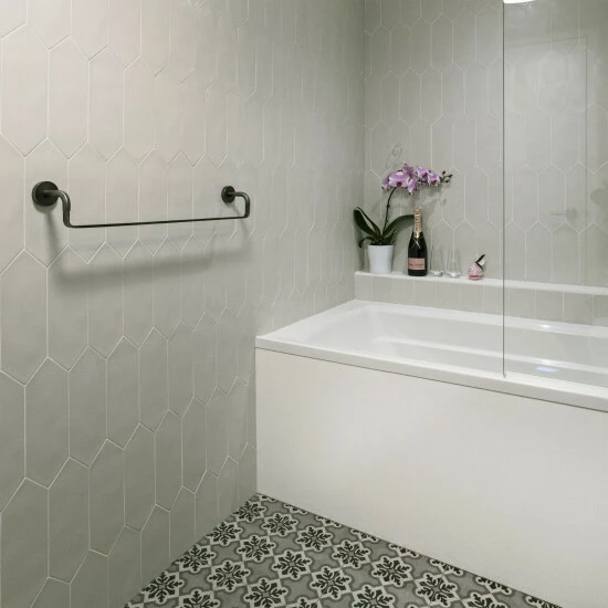 Best deal π― Merola Tile Kite Light Grey 4" X 11.75" Porcelain Subway Floor And Wall Tile π - Image 5