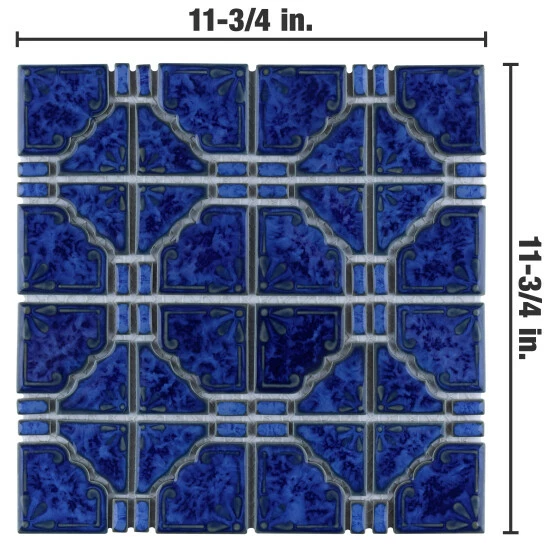 Flash Sale π₯° Merola Tile Moonbeam Blue Cloud 11.75" X 11.75" Porcelain Mosaic Tile π - Image 4