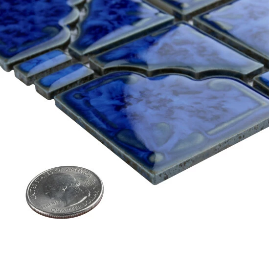 Flash Sale π₯° Merola Tile Moonbeam Blue Cloud 11.75" X 11.75" Porcelain Mosaic Tile π - Image 5