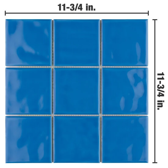 Buy ⨠Merola Tile Twist Square Blue Sky 11.75" X 11.75" Ceramic Mosaic 𧨠- Image 4