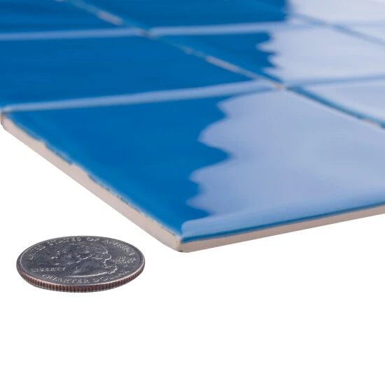 Buy ⨠Merola Tile Twist Square Blue Sky 11.75" X 11.75" Ceramic Mosaic 𧨠- Image 5