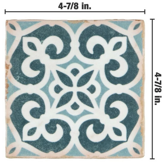 Deals π― Merola Tile Archivo Bakula Encaustic 4.86" X 4.86" Ceramic Floor And Wall Tile β - Image 5