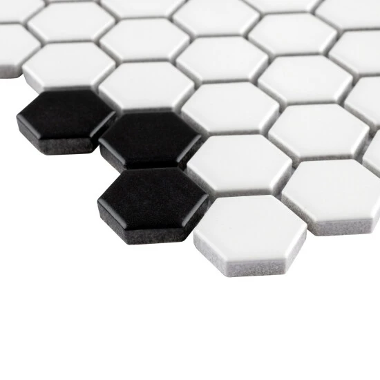 Coupon β€οΈ Merola Tile Metro Hex Matte White With Flower10.25" X 11.88" Porcelain Mosaic Floor And Wall Tile β - Image 2