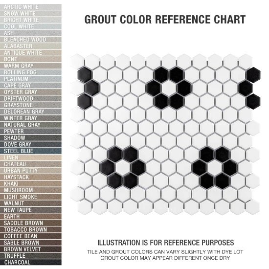 Coupon β€οΈ Merola Tile Metro Hex Matte White With Flower10.25" X 11.88" Porcelain Mosaic Floor And Wall Tile β - Image 5