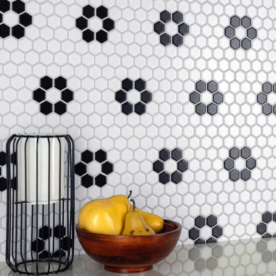 Coupon β€οΈ Merola Tile Metro Hex Matte White With Flower10.25" X 11.88" Porcelain Mosaic Floor And Wall Tile β - Image 6