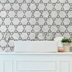 Discount π Merola Tile Classico Bardiglio Hex Dimension Light 7" X 8" Porcelain Floor And Wall Tile β