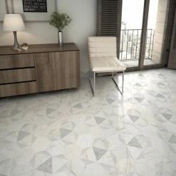 Wholesale 🔥 Merola Tile Classico Carrara Hexagon Peak 7" X 8" Porcelain Floor And Wall Tile 💯
