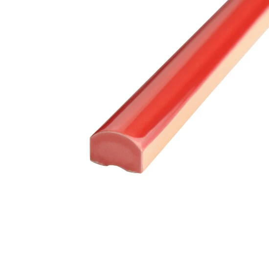 Best deal π Merola Tile Twist Red Cherry .5" X 11.75" Cana Cigarro Ceramic Wall Trim Tile - (1 Tile) π - Image 3