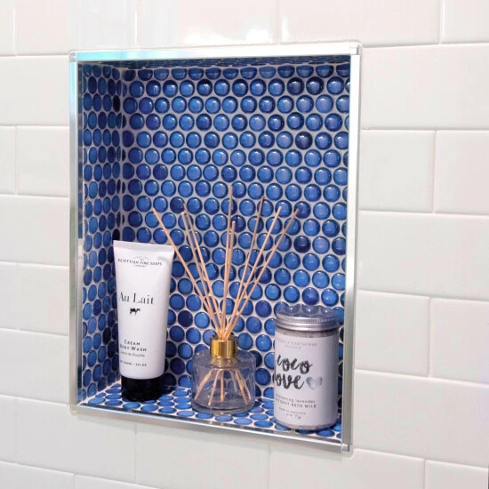 Best reviews of β Merola Tile Hudson Penny Round Glossy Sapphire 12" X 12.63" Porcelain Mosaic Tile π