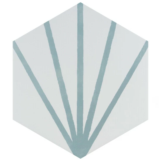 Deals ๐ Merola Tile Horizon Dawn Hex Aguamarina 7-3/4" X 9" Ceramic Floor And Wall Tile - Case (24 Tiles) ๐ - Image 2