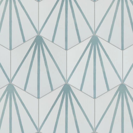 Deals ๐ Merola Tile Horizon Dawn Hex Aguamarina 7-3/4" X 9" Ceramic Floor And Wall Tile - Case (24 Tiles) ๐ - Image 8