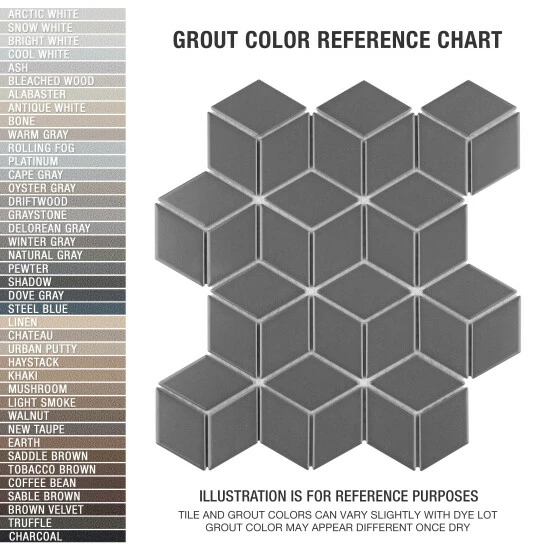 Best reviews of β¨ Merola Tile Metro Rhombus Matte Grey 10.5" X 12.13" Porcelain Mosaic Tile π₯ - Image 4