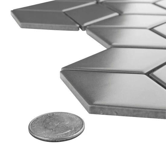Best reviews of β¨ Merola Tile Metro Rhombus Matte Grey 10.5" X 12.13" Porcelain Mosaic Tile π₯ - Image 6