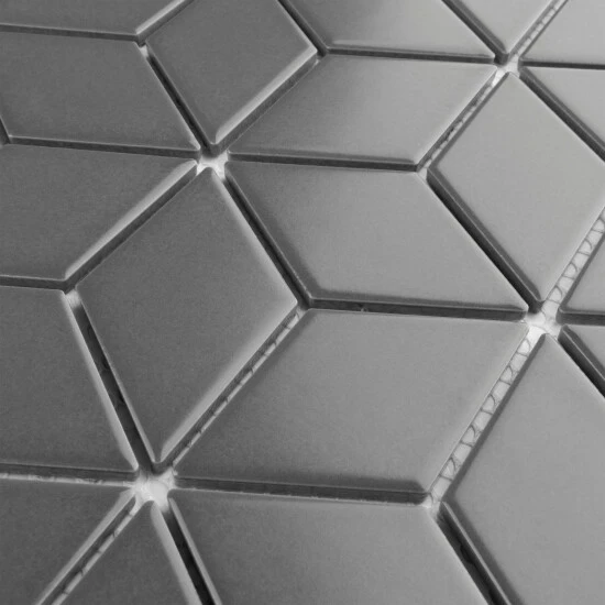 Best reviews of β¨ Merola Tile Metro Rhombus Matte Grey 10.5" X 12.13" Porcelain Mosaic Tile π₯ - Image 7