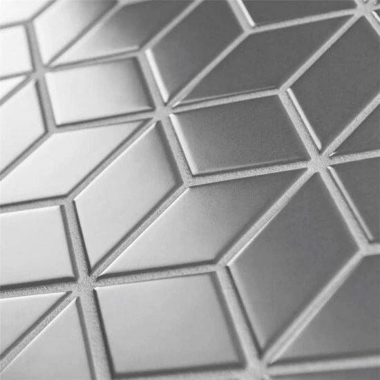 Best reviews of β¨ Merola Tile Metro Rhombus Matte Grey 10.5" X 12.13" Porcelain Mosaic Tile π₯ - Image 8