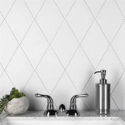 Coupon π₯° Merola Tile Rhombus White 5.5" X 9.5" Porcelain Floor And Wall Tile π