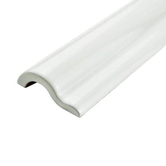 Deals β¨ Merola Tile Santorini Blanco 2" X 7.86" London Chair Rail Ceramic Wall Trim Tile - (1 Tile) π - Image 2