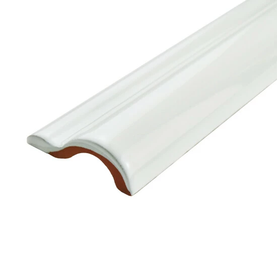 Deals β¨ Merola Tile Santorini Blanco 2" X 7.86" London Chair Rail Ceramic Wall Trim Tile - (1 Tile) π - Image 3