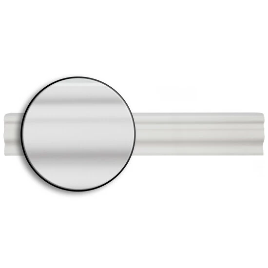 Deals π₯ Merola Tile Chester Bianco 2" X 12" Chair Rail Ceramic Wall Trim Tile - (1 Tile) π - Image 2