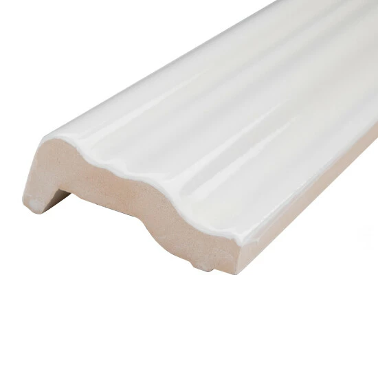 Deals π₯ Merola Tile Chester Bianco 2" X 12" Chair Rail Ceramic Wall Trim Tile - (1 Tile) π - Image 3