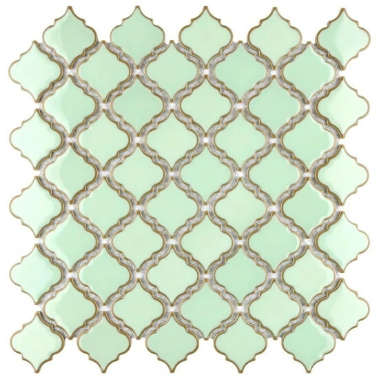 Budget π Merola Tile Hudson Tangier Light Green 12.38" X 12.5" Porcelain Mosaic Tile β€οΈ - Image 2