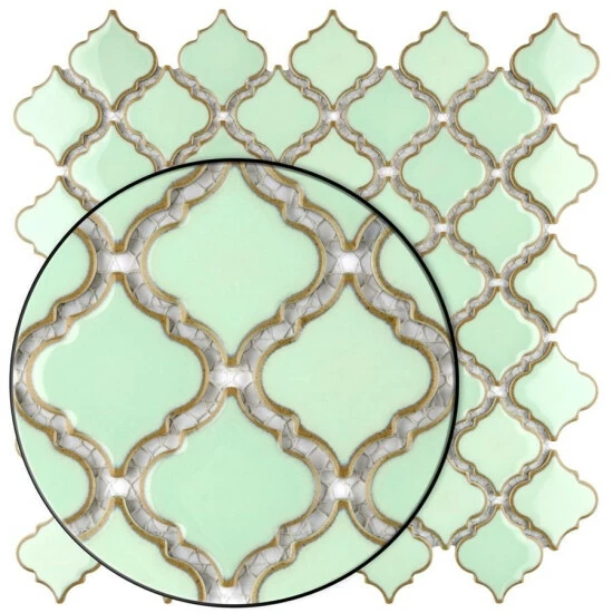 Budget π Merola Tile Hudson Tangier Light Green 12.38" X 12.5" Porcelain Mosaic Tile β€οΈ - Image 3