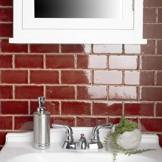 Best Sale π― Merola Tile Novecento Burdeos 2.5" X 5.13" Ceramic Subway Wall Tile π₯° - Image 7