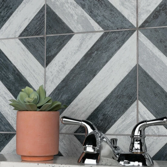 Discount π Merola Tile Cassis Sete Black 9-3/4 In. X 9-3/4 In. X 11mm Porcelain Floor And Wall Tile π - Image 8