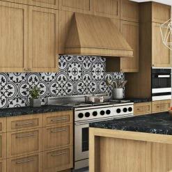 Cheap 😀 Merola Tile Arte Grey Encaustic 9.75" X 9.75" Porcelain Floor And Wall Tile 🔔