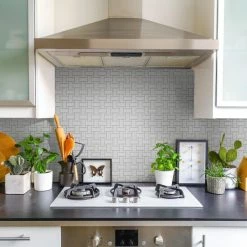 Flash Sale 💯 Merola Tile Metro Basketweave Matte White With Glossy White Dot 11.75" X 11.75" Porcelain Mosaic Tile 🤩