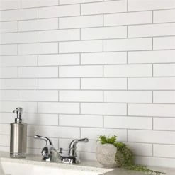 Deals π Merola Tile Metro Soho Subway Matte White 1.75" X 7.75" Porcelain Floor And Wall Tile π
