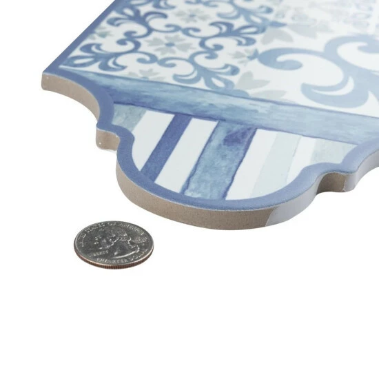 Brand new π Merola Tile Royal Garden Provenzal Blue 6-1/4" X 12-3/4" Porcelain Floor And Wall Tile - Case (20 Tiles) - Case (20 Tiles) β¨ - Image 3