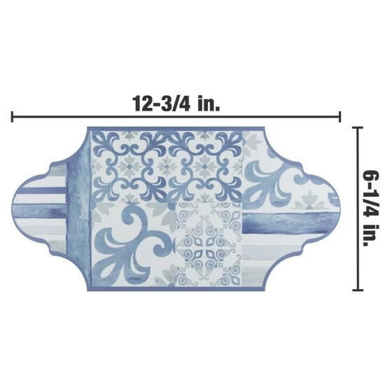 Brand new π Merola Tile Royal Garden Provenzal Blue 6-1/4" X 12-3/4" Porcelain Floor And Wall Tile - Case (20 Tiles) - Case (20 Tiles) β¨ - Image 5