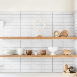 Flash Sale ⭐ Merola Tile Chalk Blanco 3" X 11-3/4" Ceramic Wall Tile ❤️