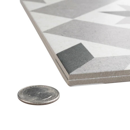 Hot Sale π Merola Tile Vintage Star Grey Encaustic 9.75" X 9.75" Porcelain Floor And Wall Tile π - Image 5