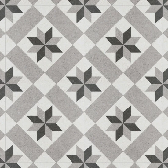 Hot Sale π Merola Tile Vintage Star Grey Encaustic 9.75" X 9.75" Porcelain Floor And Wall Tile π - Image 7