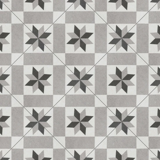 Hot Sale π Merola Tile Vintage Star Grey Encaustic 9.75" X 9.75" Porcelain Floor And Wall Tile π - Image 8