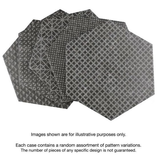 Cheap π€© Merola Tile Coralstone Hexagon Melange Black 10" X 11.5" Porcelain Floor And Wall Tile π - Image 4