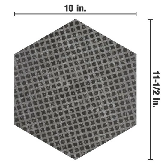 Cheap π€© Merola Tile Coralstone Hexagon Melange Black 10" X 11.5" Porcelain Floor And Wall Tile π - Image 6