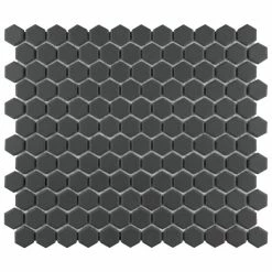 Top 10 🔥 Merola Tile Metropolis Hex 1" Black 10.5" X 12" Porcelain Mosaic Tile 💯