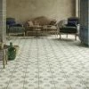 Brand new 💯 Merola Tile Kings Blume Encaustic 17.63" X 17.63" Sage Ceramic Floor And Wall Tile 🤩